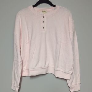 NWT DONNI. Terry Henley Sweatshirt